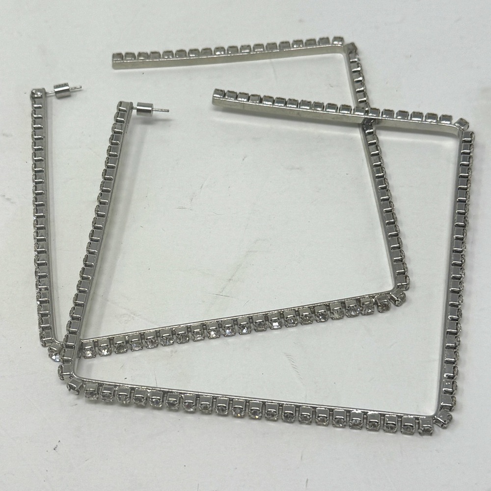 AREA NYC Jumbo Square Hoop Earrings